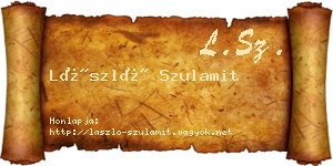 László Szulamit névjegykártya